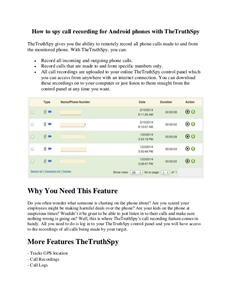 Free Mobile Spy Application for Android